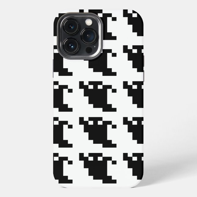 8 Bit Pixel Geist Schatten iPhone 13 Pro Max Hülle (Rückseite)