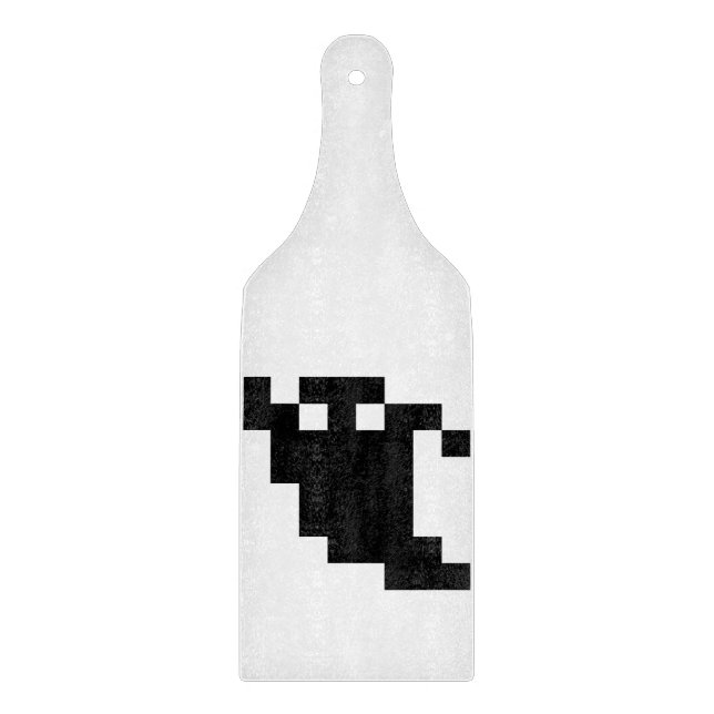 8 Bit Pixel Geist Schatten Schneidebrett (Vorderseite)