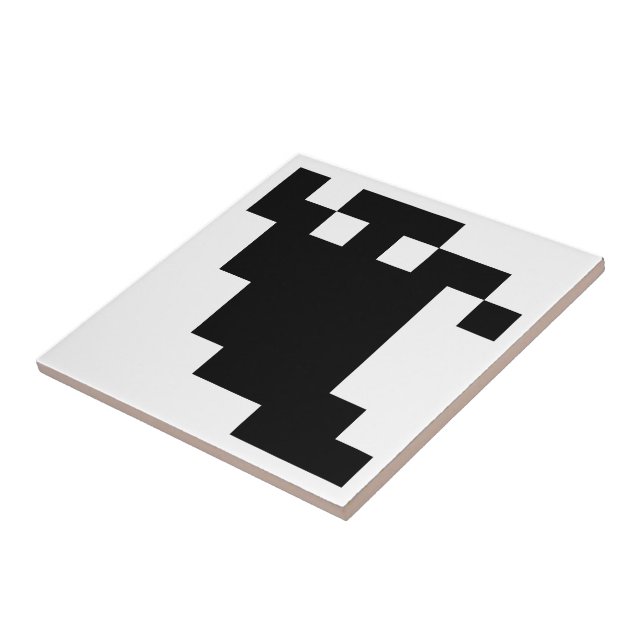 8 Bit Pixel-Geister Schatten Fliese (Seite)