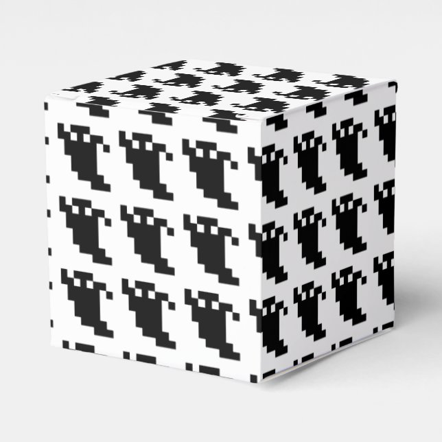 8 Bit Pixel-Geister Schatten Geschenkschachtel (Vorderseite)