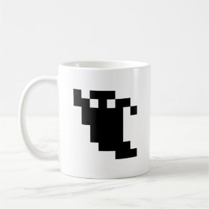 8 Bit Pixel-Geister Schatten Kaffeetasse