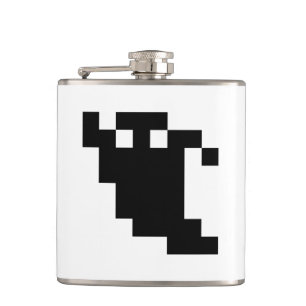8-Bit-Pixel-Geisterschatten Flachmann