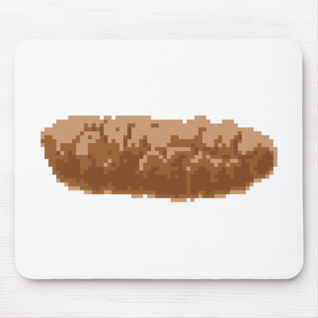 8 Bit Pixel Gekackt Mousepad (Vorne)