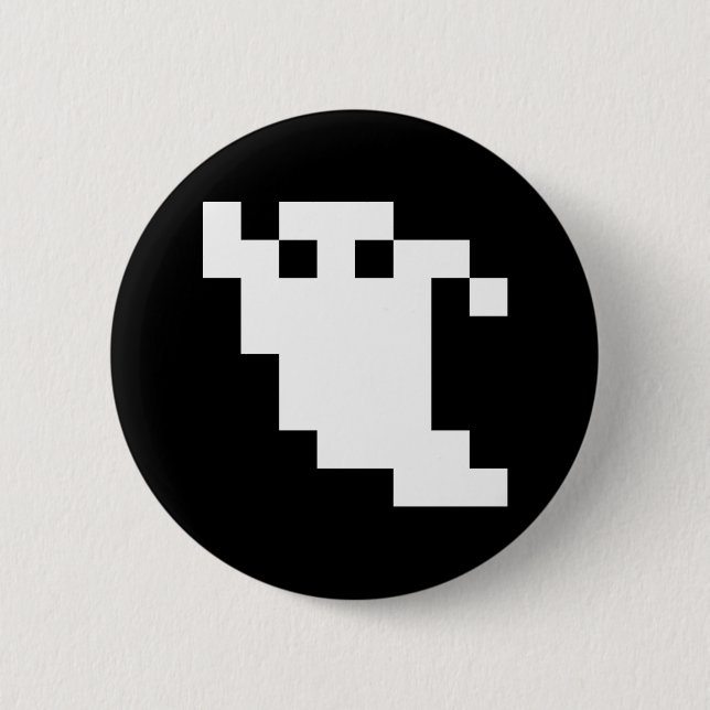 8 Bit Pixel Ghost Button (Vorderseite)