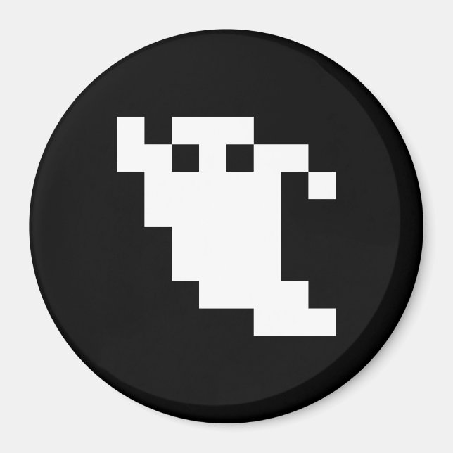 8 Bit Pixel Ghost Magnet (Vorne)