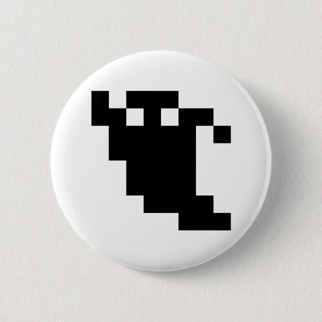 8 Bit Pixel Ghost Shadow Button (Vorderseite)