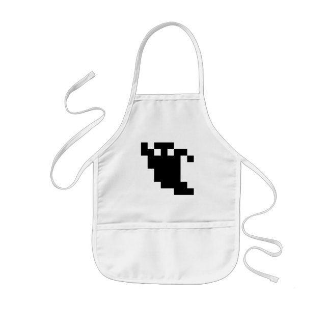 8 Bit Pixel Ghost Shadow Kinderschürze (Vorne)