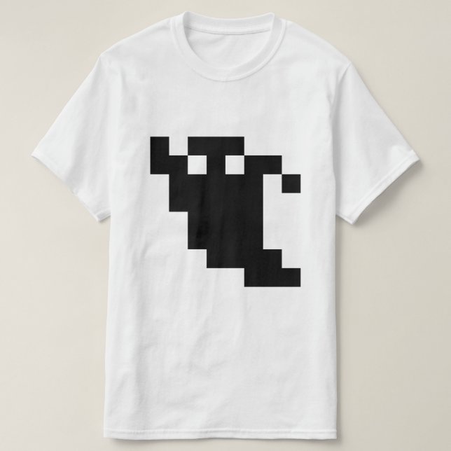 8 Bit Pixel Ghost Shadow T-Shirt (Design vorne)