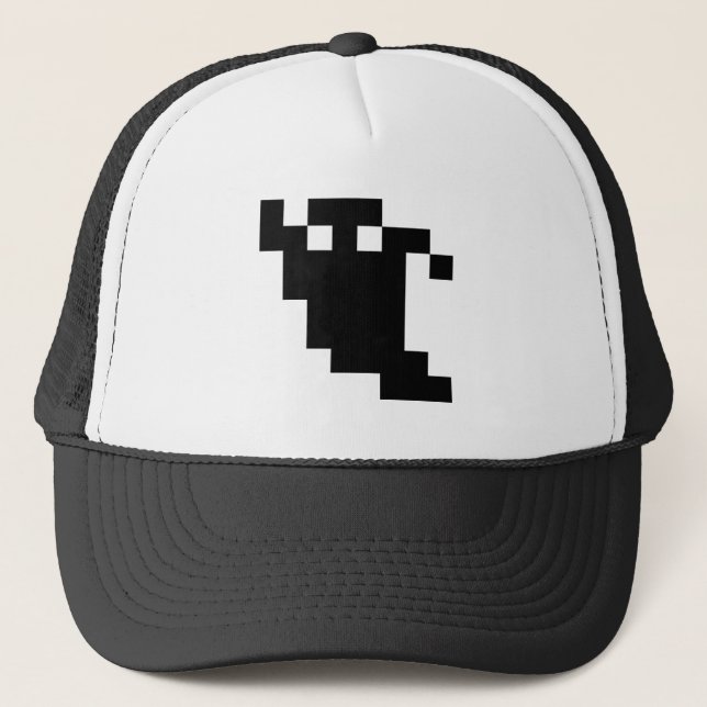8 Bit Pixel Ghost Shadow Truckerkappe (Vorderseite)