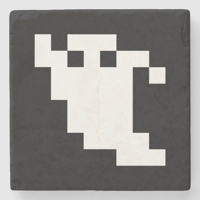8 Bit Pixel Ghost Steinuntersetzer (Vorderseite)