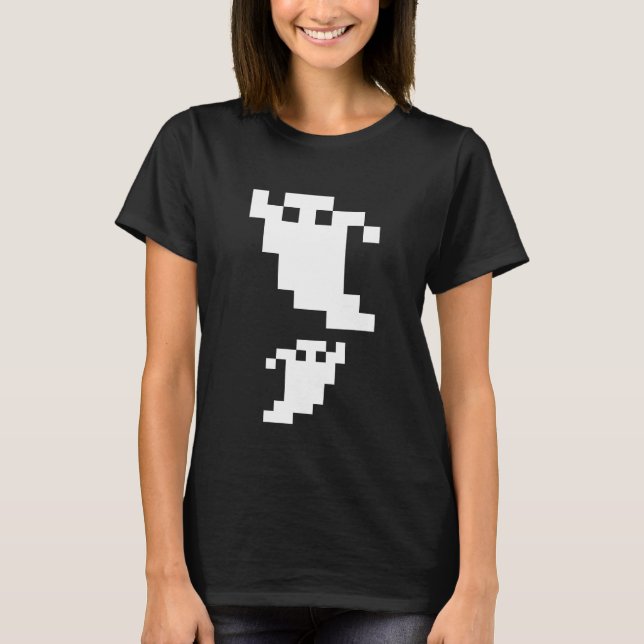 8 Bit Pixel Ghost T-Shirt (Vorderseite)