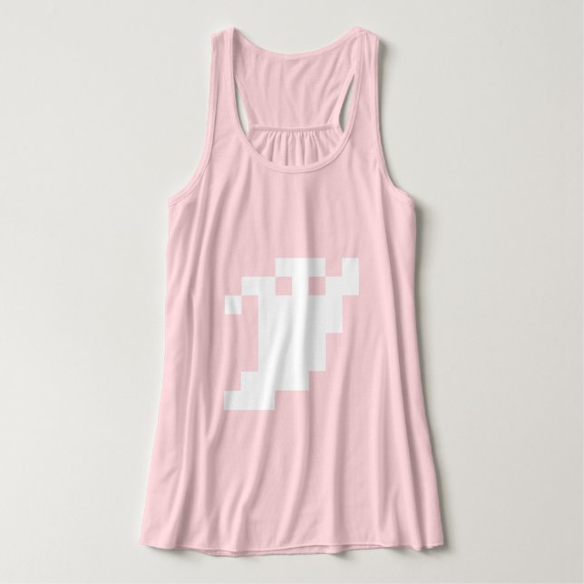 8 Bit Pixel Ghost Tank Top (Design Vorderseite)
