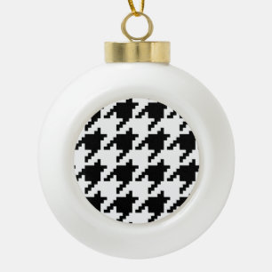 8 Bit Pixel Hahnentrittmuster Karo Muster Keramik Kugel-Ornament