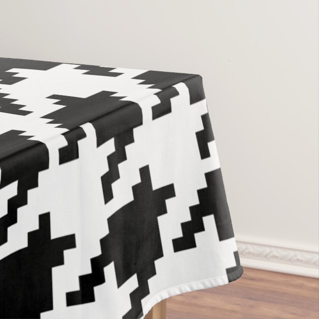 8 Bit Pixel Hahnentrittmuster Karo Muster Tischdecke (Beispiel)