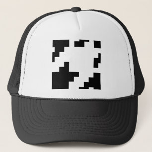 8 Bit Pixel Hahnentrittmuster Karo Muster Truckerkappe