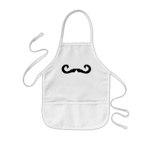 8 Bit Pixel Handlebar Mustache Kinderschürze
