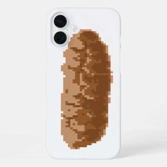 8 Bit Pixel-Kot iPhone Hülle (Rückseite)