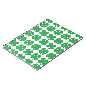 8 Bit Pixel Lucky Four Leaf Clover Notizblock
