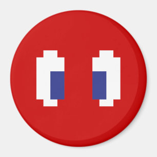 8-Bit-Pixel-Manga-Augen Magnet