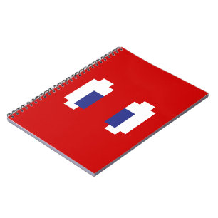 8-Bit-Pixel-Manga-Augen Notizblock