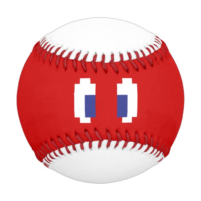 8 Bit Pixel Manga Eyes Baseball (Vorderseite)