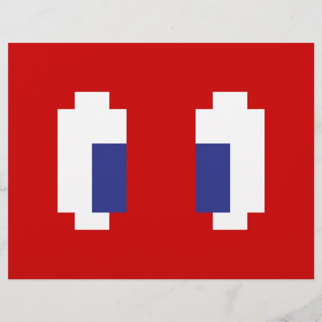 8 Bit Pixel Manga Eyes Flyer (Vorne)