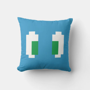8 Bit Pixel Manga Green Eyes Kissen