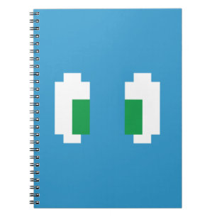 8 Bit Pixel Manga Grüne Augen Notizblock