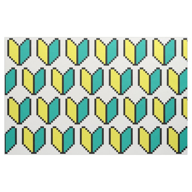 8-Bit-Pixel-Wakaba / Anfänger-Markierung Stoff (Fat Quarter (45,7 x 55,9 cm))