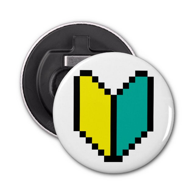 8 Bit Pixel Wakaba / Shoshinsha Mark Flaschenöffner (Vorderseite)