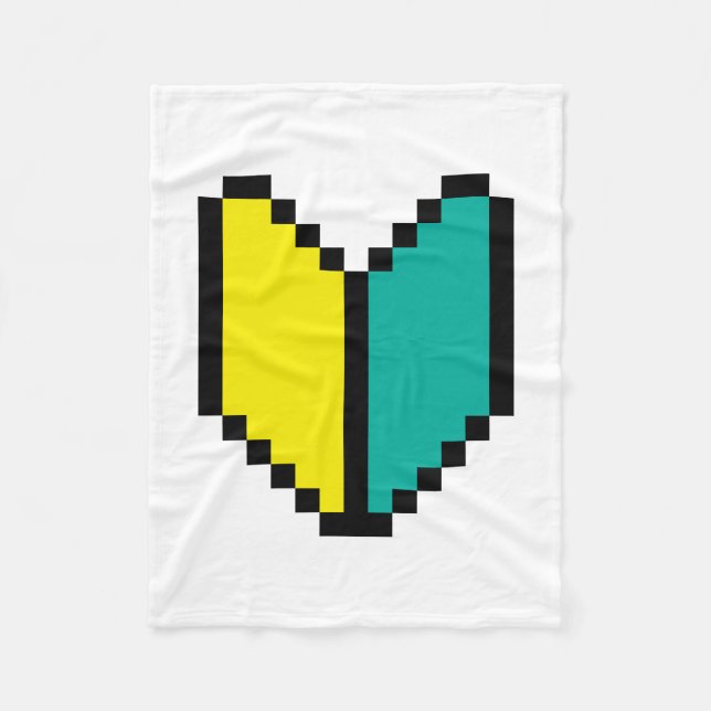 8 Bit Pixel Wakaba / Shoshinsha Mark Fleecedecke (Vorderseite)