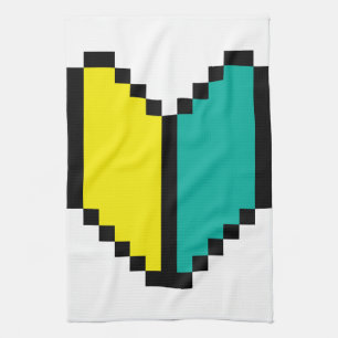 8 Bit Pixel Wakaba / Shoshinsha Mark Geschirrtuch