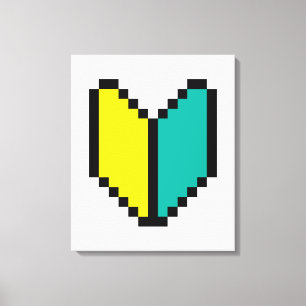 8 Bit Pixel Wakaba / Shoshinsha Mark Leinwanddruck