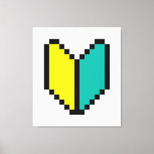 8 Bit Pixel Wakaba / Shoshinsha Mark Leinwanddruck