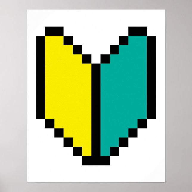 8 Bit Pixel Wakaba / Shoshinsha Mark Poster (Vorne)