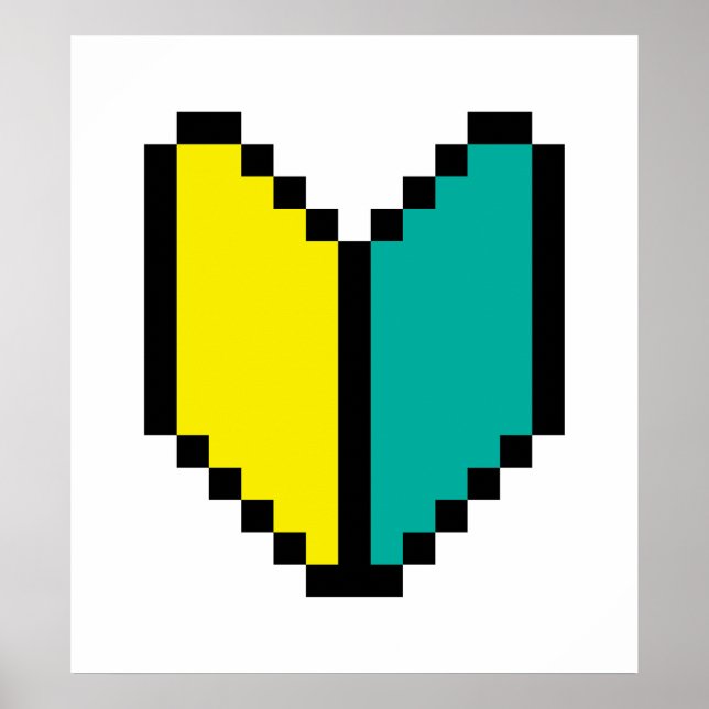 8 Bit Pixel Wakaba / Shoshinsha Mark Poster (Vorne)