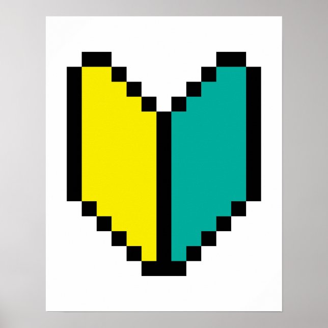 8 Bit Pixel Wakaba / Shoshinsha Mark Poster (Vorne)
