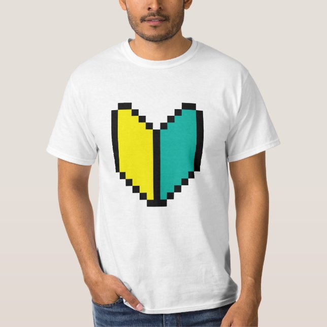 8 Bit Pixel Wakaba / Shoshinsha Mark T-Shirt (Vorderseite)