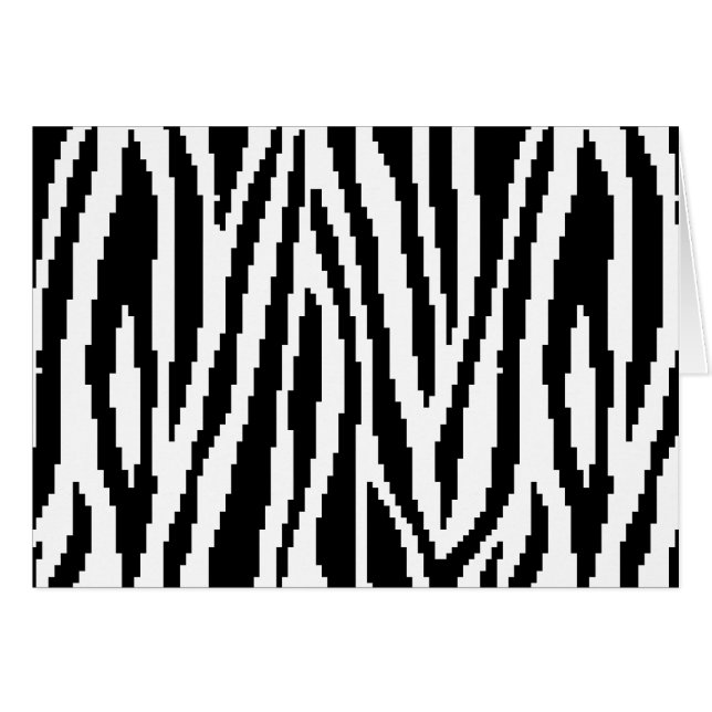 8 Bit Pixel Zebra Print Design Muster (Vorderseite (Horizontal))