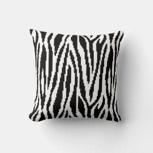 8 Bit Pixel Zebra Print Design Muster Kissen