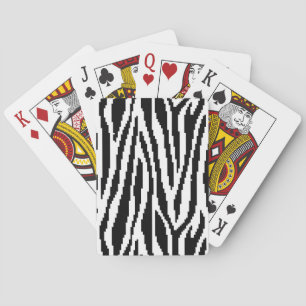8 Bit Pixel Zebra Print Design Muster Spielkarten