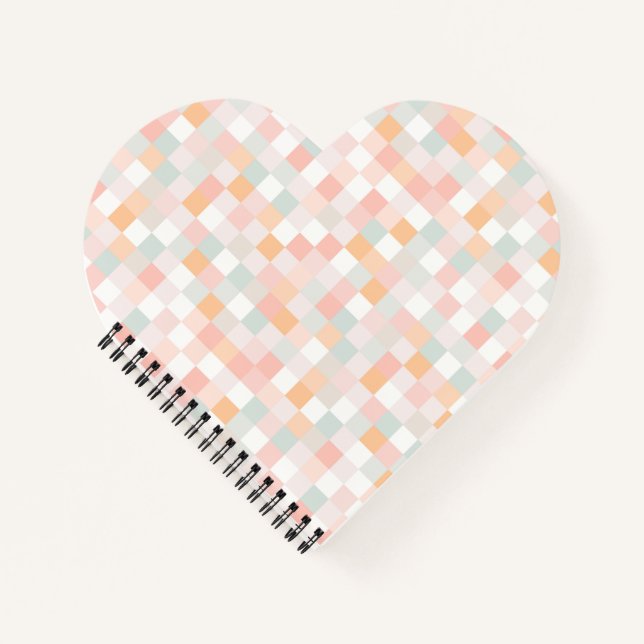 8-Bit-Regenbogen-Pixel-Block-Computerspiel-Notizbu Notizbuch (Vorderseite)