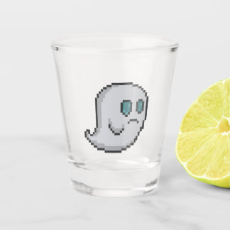8-bit Retro Ghost Schnapsglas