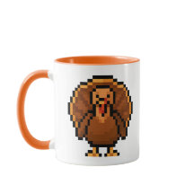 8-Bit Retro Truthahn