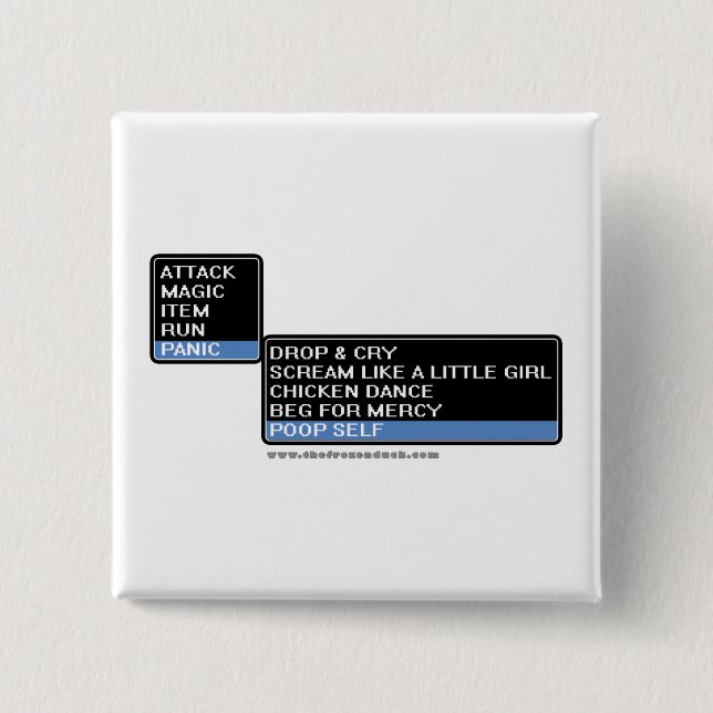 8 Bit RPG-Kampf-Menü Button (Vorderseite)