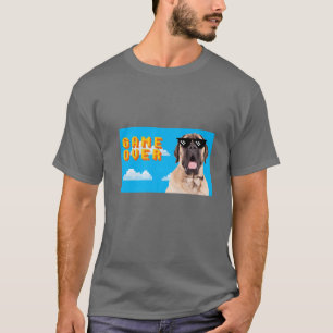 8-Bit-Spiel über Mastiff T-Shirt