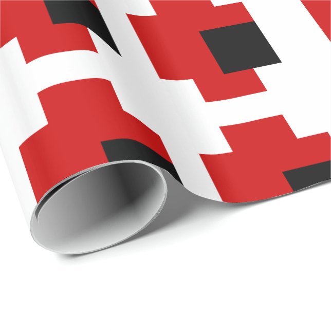 8 Bit Spooky Red Eyes Geschenkpapier (Rolleneckpunkt)