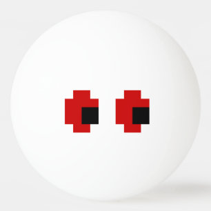 8 Bit Spooky Red Eyes Tischtennisball