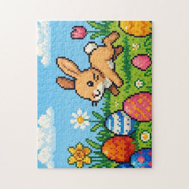 8-Bit süßer Osterhase/Kaninchen (Vertikal)