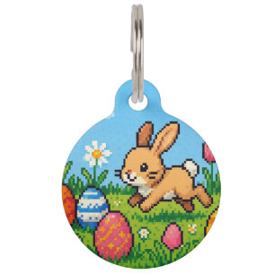 8-Bit süßer Osterhase/Kaninchen Haustiermarke